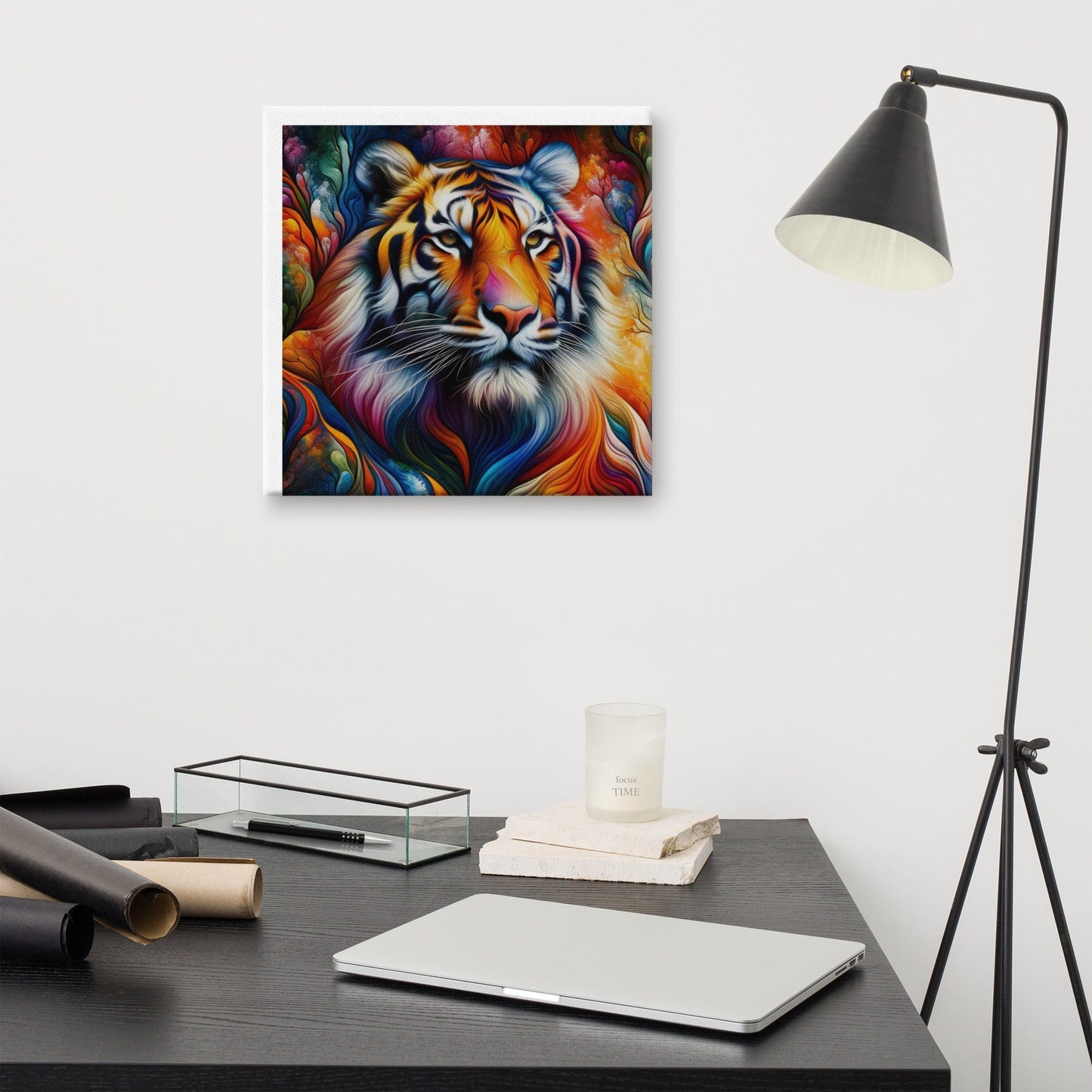 Majestic Tiger Canvas: Wildlife Art for Home & Office Decor - Nourishment Tapestry