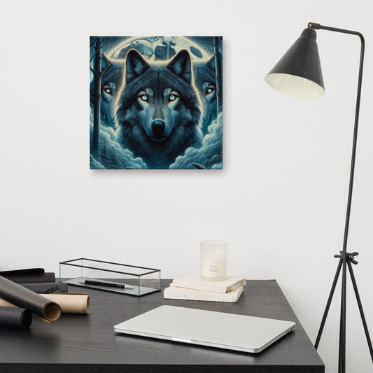 Majestic Wolf Canvas: Nature Wall Art for Home & Office - Wildlife Prints - Nourishment Tapestry