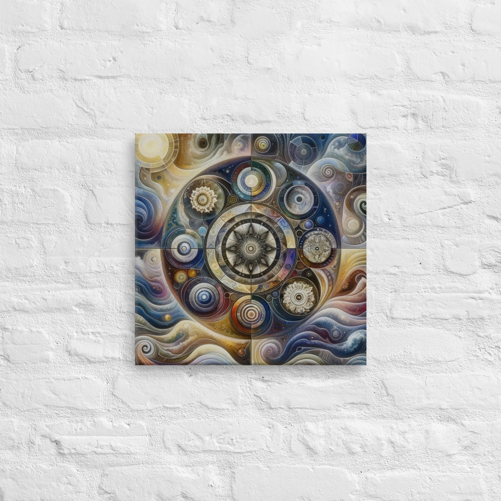 Modern Geometric Canvas Wall Art: Contemporary Circular Decor for Homes - Nourishment Tapestry