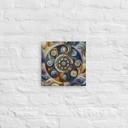 Modern Geometric Canvas Wall Art: Contemporary Circular Decor for Homes - Nourishment Tapestry