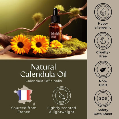 Organic Calendula Oil 1oz: Soothing Natural Skin Remedy - Nourishment Tapestry