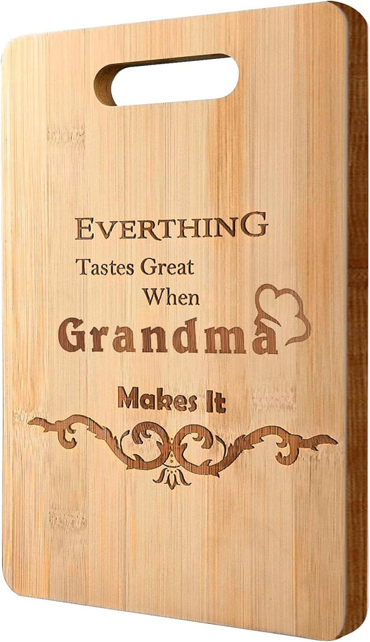 Personalized Bamboo Chopping Board: Engraved Gift for Grandma - Birthday, Mother's Day, Christmas - Nourishment Tapestry