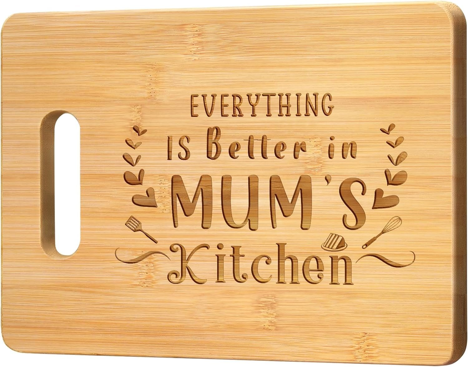 Personalized Bamboo Cutting Board: Engraved Mother's Day Gift - Nourishment Tapestry