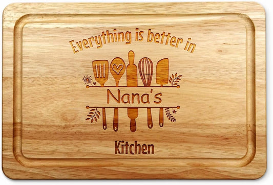 Personalized Engraved Cutting Board: Heartfelt Gift for Mom, Wife, Nana - Anniversary, Birthday, Mother's Day - Nourishment Tapestry