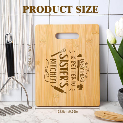 Personalized Sister Cutting Board: Engraved Gift for Birthdays & Special Occasions - Nourishment Tapestry