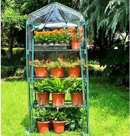 Portable Mini Greenhouse: Transparent PVC Cover, 68x48x158cm Plant Tent for Garden & Home - Nourishment Tapestry