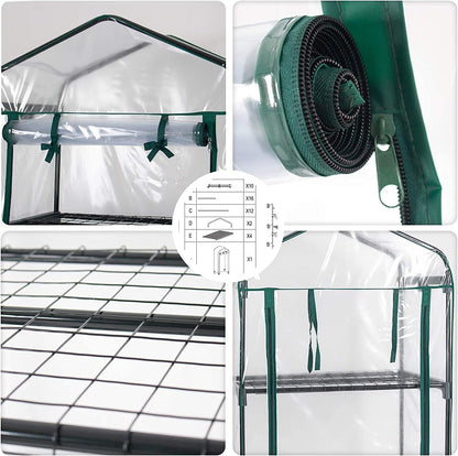 Portable Mini Greenhouse: Transparent PVC Cover, 68x48x158cm Plant Tent for Garden & Home - Nourishment Tapestry