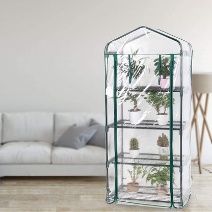 Portable Mini Greenhouse: Transparent PVC Cover, 68x48x158cm Plant Tent for Garden & Home - Nourishment Tapestry