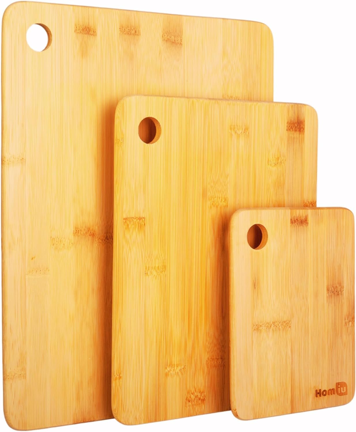 Premium 3 - Piece Bamboo Cutting Board Set: Thick Kitchen Essentials - Nourishment Tapestry