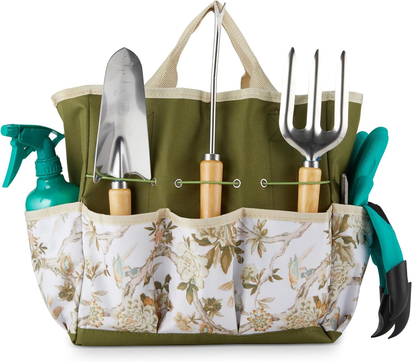 Premium 9 - Piece Garden Tool Set - Rust - Proof, Heavy - Duty Kit with Organizer for Women Gardeners - Nourishment Tapestry