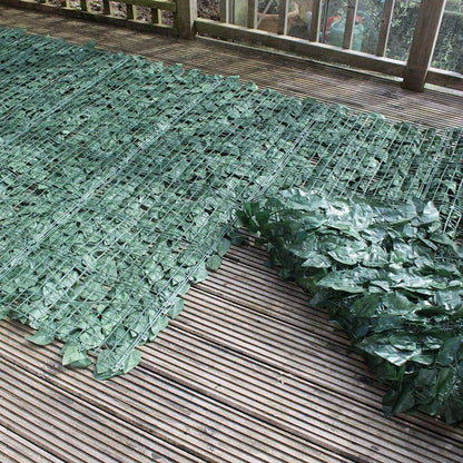 Premium Artificial Ivy Leaf Hedge Privacy Screen - 1M X 3M Roll for Garden Fence - Nourishment Tapestry