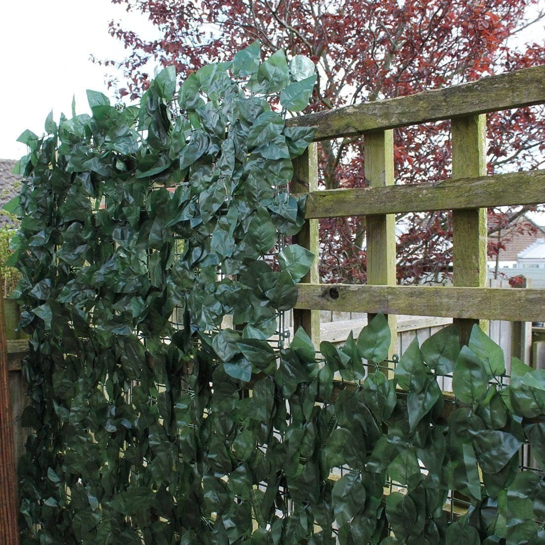 Premium Artificial Ivy Leaf Hedge Privacy Screen - 1M X 3M Roll for Garden Fence - Nourishment Tapestry