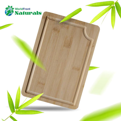 Premium Bamboo Cutting Board Set: 3 - Pack with Handles & Grooves - Durable Kitchen Essential for Meat, Cheese & Veggies - Nourishment Tapestry