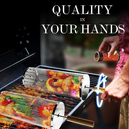 Premium Stainless Steel BBQ Grill Baskets Set: Elevate Your Grilling Game - Nourishment Tapestry