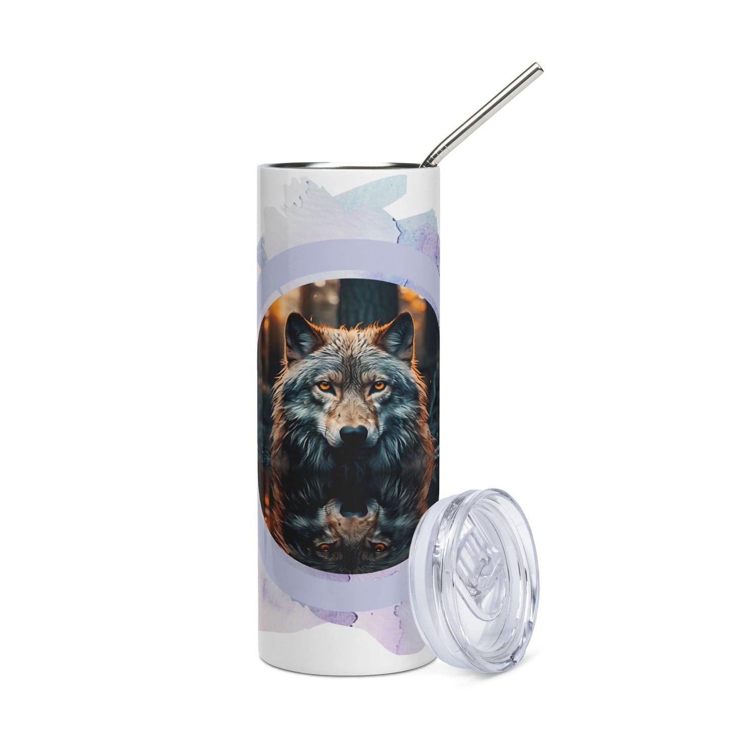 Premium Wolf Tumbler: 20oz Stainless Steel Insulated Cup for Outdoor Enthusiasts - Buy Now! - Nourishment Tapestry