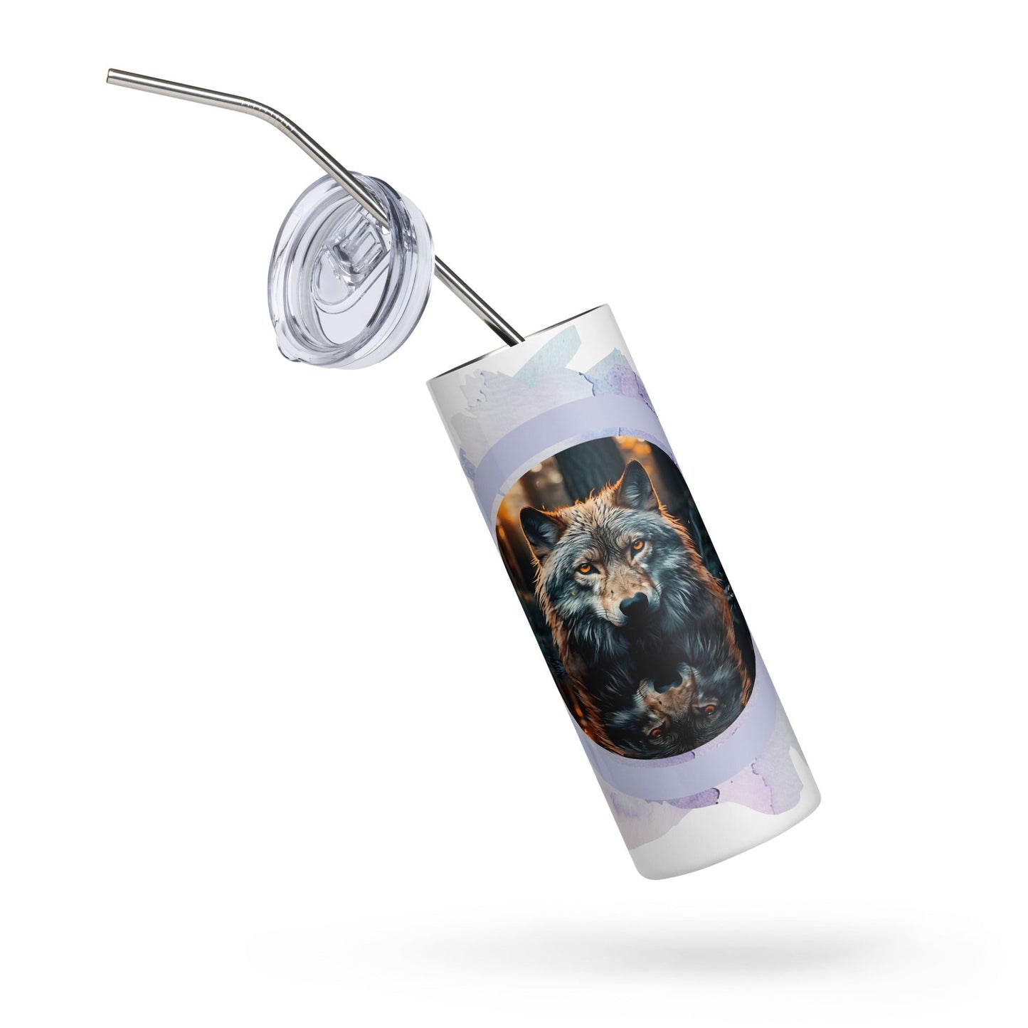 Premium Wolf Tumbler: 20oz Stainless Steel Insulated Cup for Outdoor Enthusiasts - Buy Now! - Nourishment Tapestry