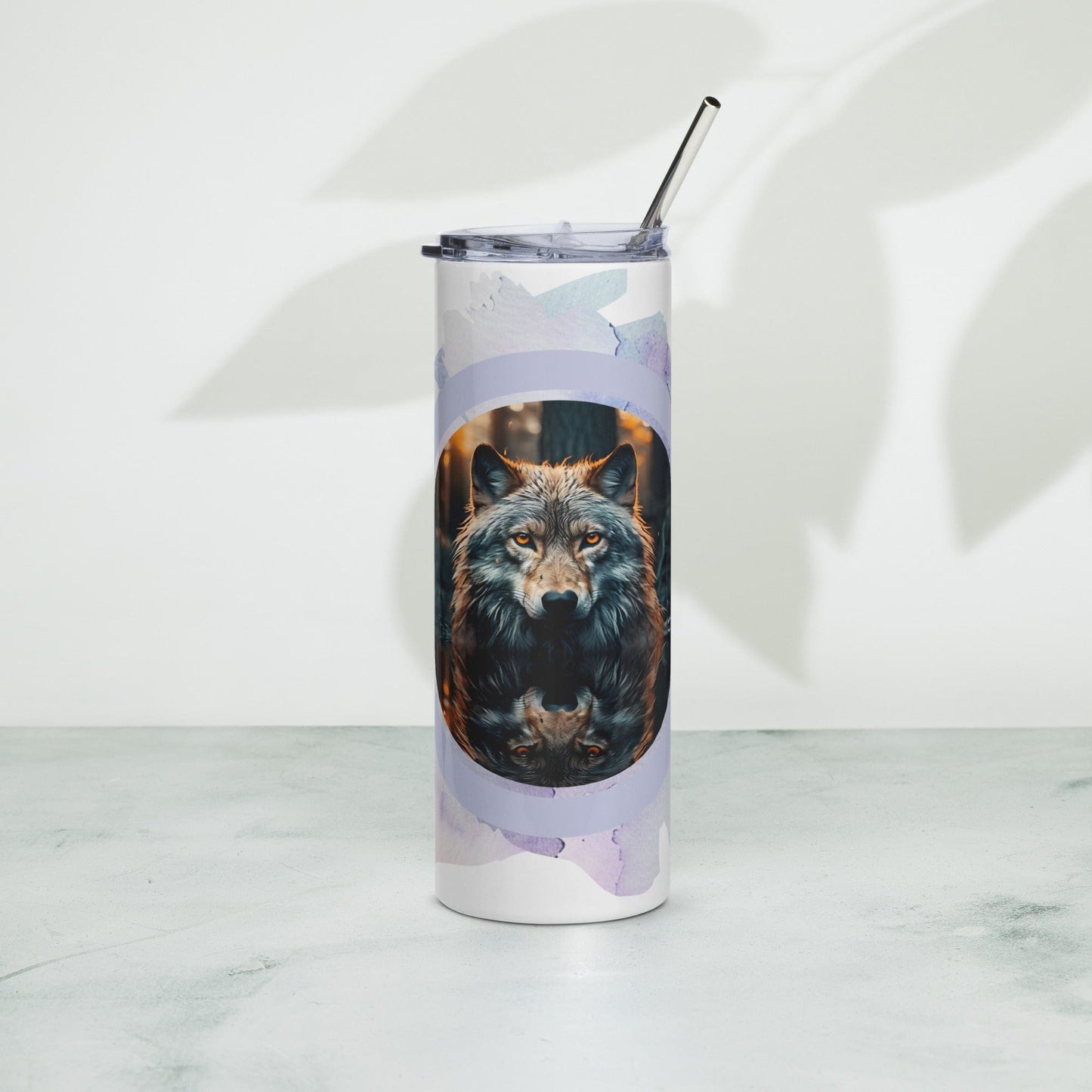 Premium Wolf Tumbler: 20oz Stainless Steel Insulated Cup for Outdoor Enthusiasts - Buy Now! - Nourishment Tapestry