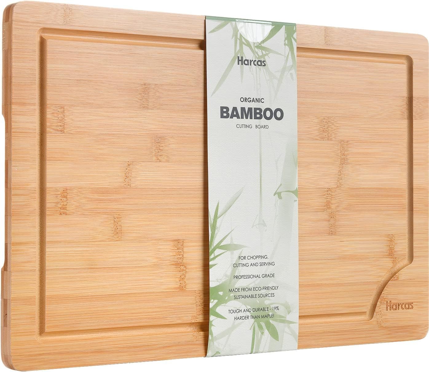 Professional Chef's XL Organic Bamboo Cutting Board: Durable, Spacious, Eco - Friendly Kitchen Essential - Nourishment Tapestry