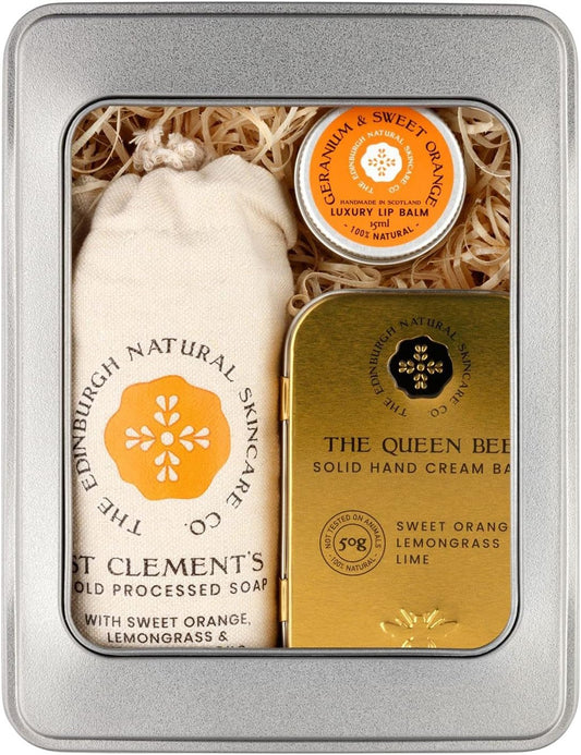 Queen Bee Luxury Gift Set: Moisturizing Hand Cream, Soap Bar, Lip Balm | Perfect Gift for All Occasions - Nourishment Tapestry