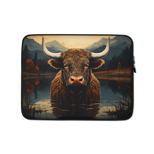 Rugged Buffalo Neoprene Laptop Sleeve: Ultimate Protection for Tech Enthusiasts - Nourishment Tapestry