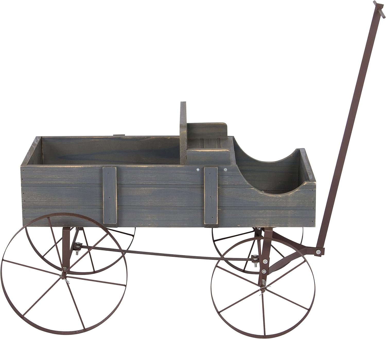 Rustic Gray Wagon Planter for Small Plants & Gardens: Charming Outdoor Decor - Nourishment Tapestry