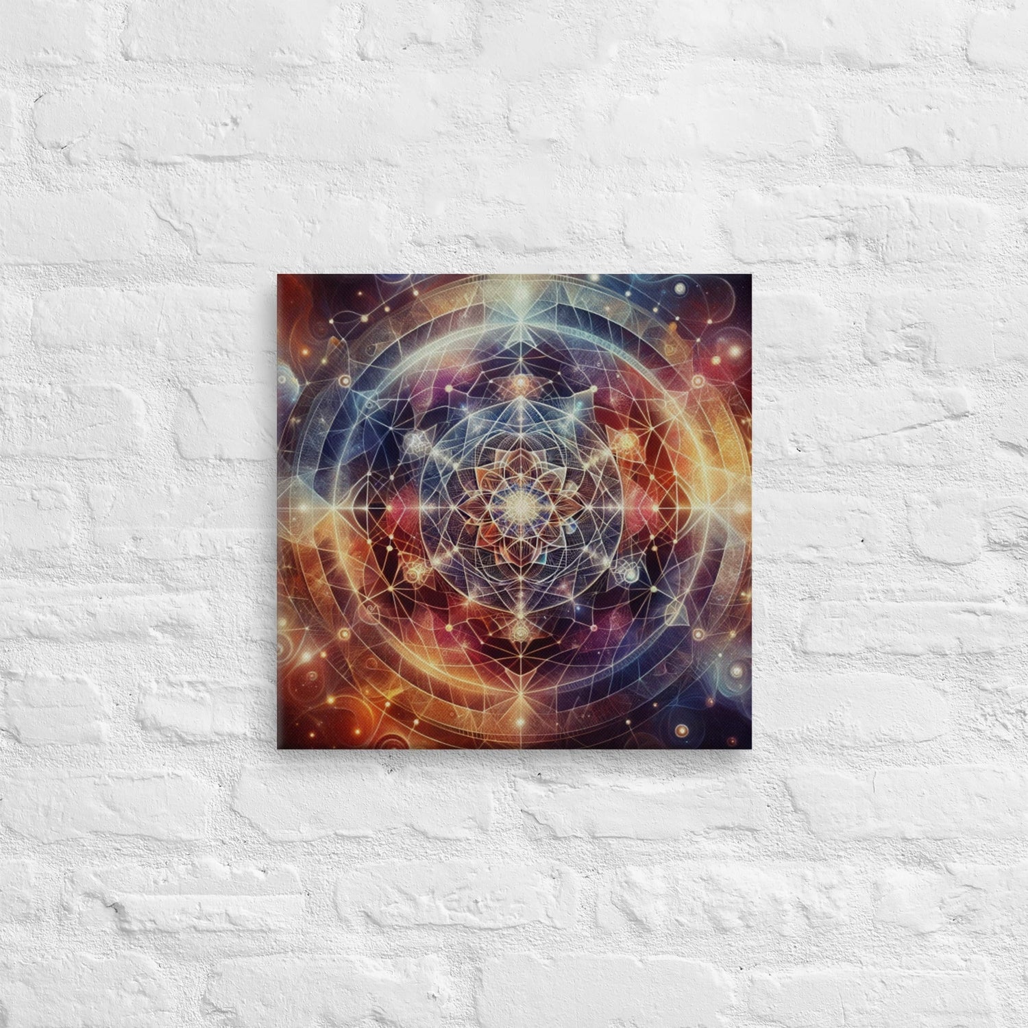 Sacred Geometry Mandala Canvas: Transform Your Home with Zen Energy Art - Nourishment Tapestry