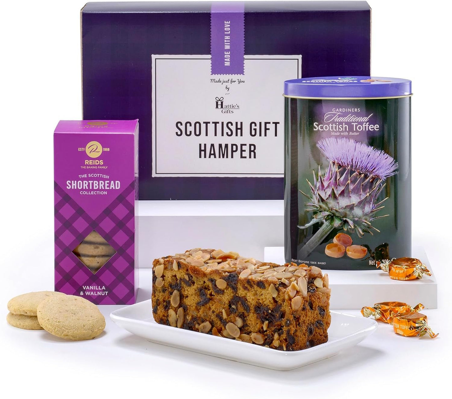 Scottish Toffee Delight Gift Set | Dundee Cake, Shortbread & Luxury Highland Treats - Nourishment Tapestry