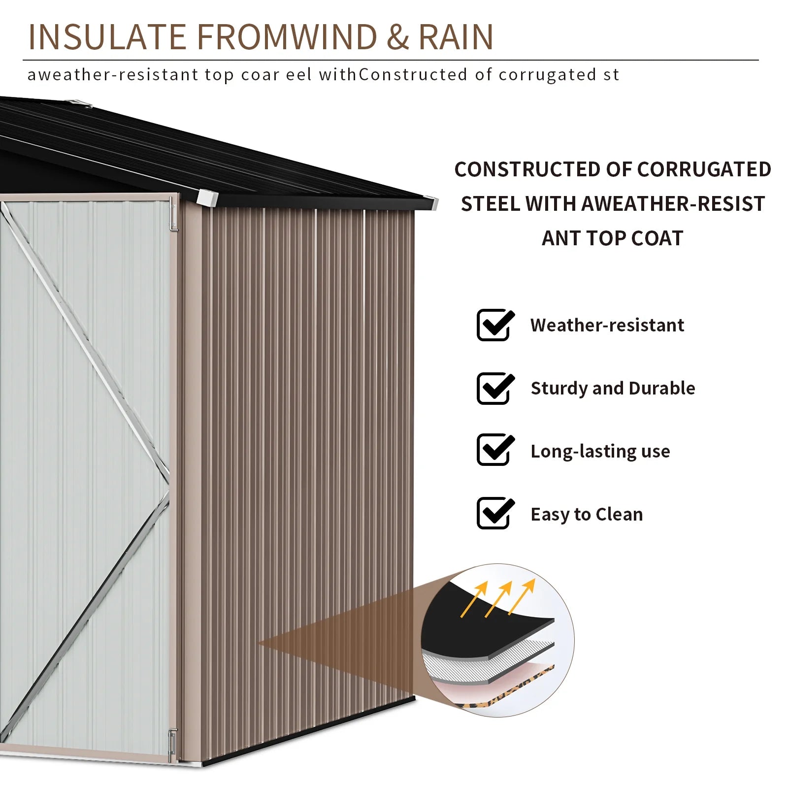 Secure XL Metal Storage Shed: Weatherproof Backyard Organization Solution with Lock - Buy Now for Ultimate Security - Nourishment Tapestry