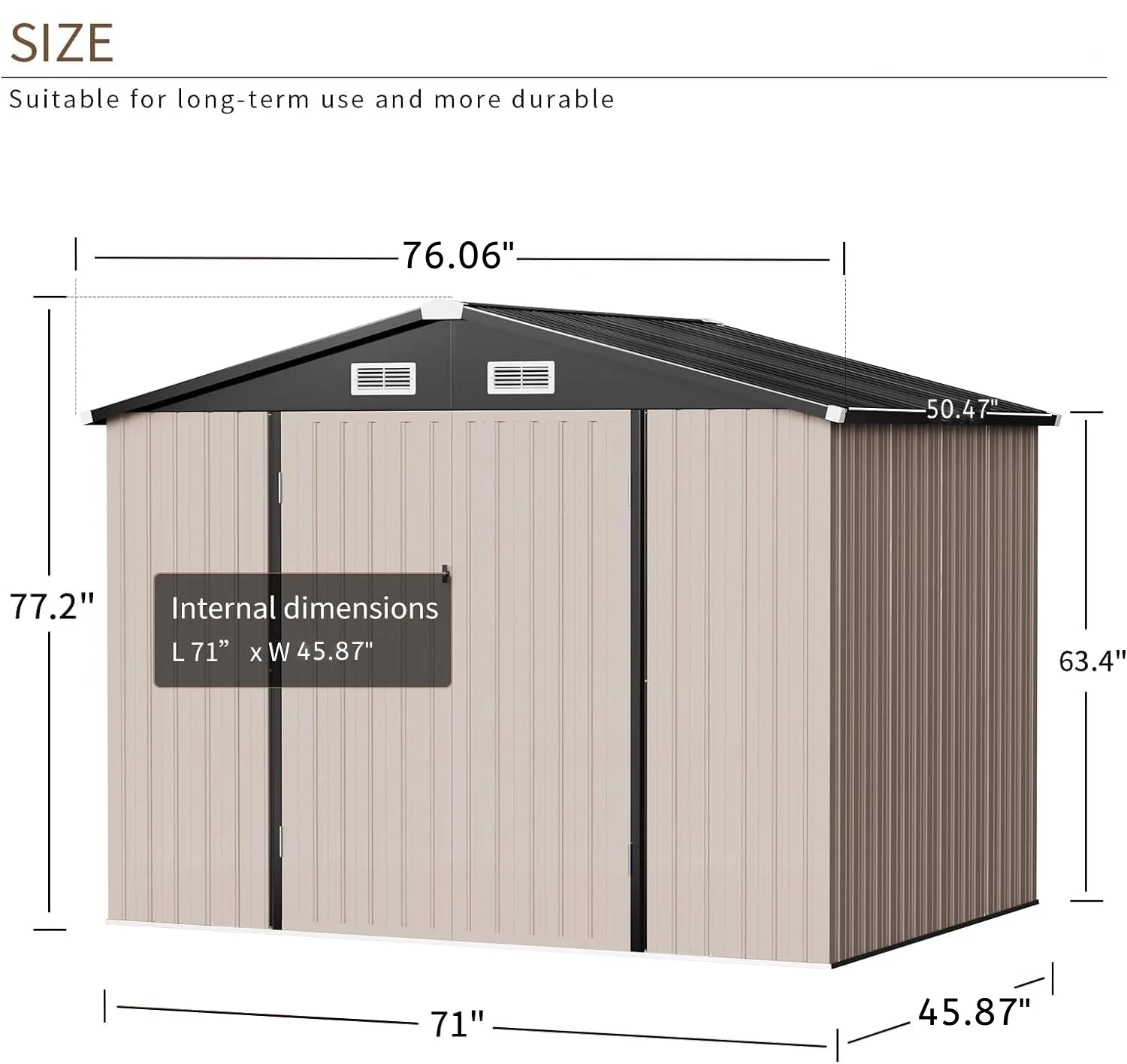 Secure XL Metal Storage Shed: Weatherproof Backyard Organization Solution with Lock - Buy Now for Ultimate Security - Nourishment Tapestry