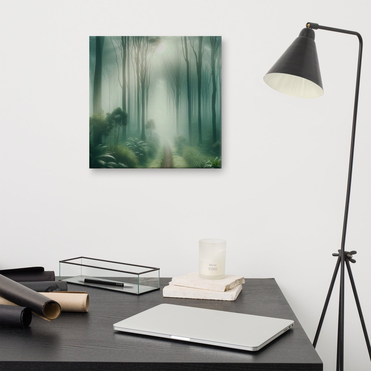 Serene Rainforest Canvas: Tranquil Nature Wall Art for Zen Home Decor - Nourishment Tapestry