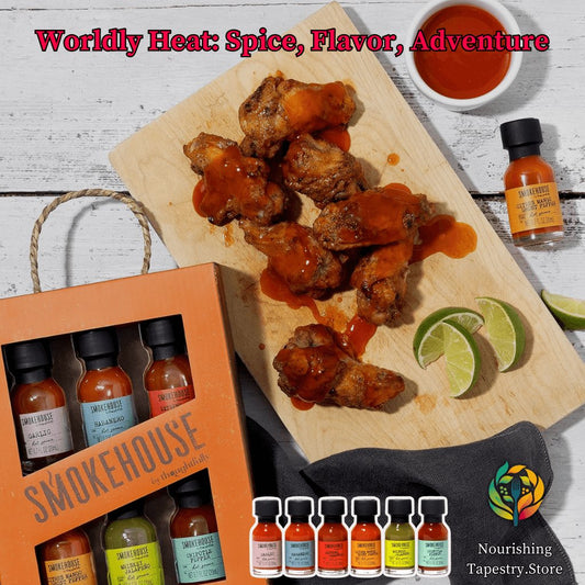 Smokehouse Global Hot Sauce Set: 5 Fiery Flavors for Spice Enthusiasts - Ultimate Culinary Adventure - Nourishment Tapestry