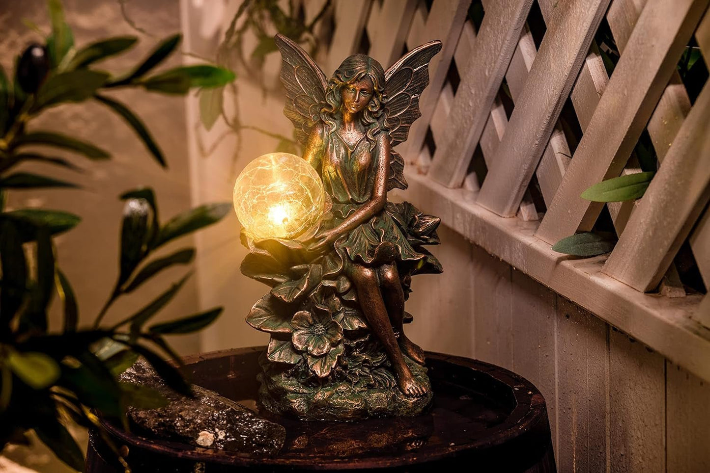 Solar Fairy Garden Statues: Enchanting Bronze Decor for Magical Outdoor Spaces - Buy Now! - Nourishment Tapestry