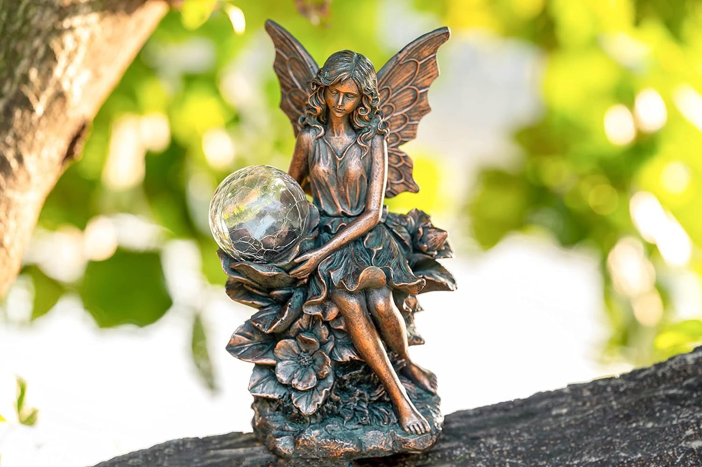 Solar Fairy Garden Statues: Enchanting Bronze Decor for Magical Outdoor Spaces - Buy Now! - Nourishment Tapestry