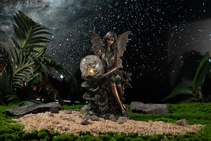 Solar Fairy Garden Statues: Enchanting Bronze Decor for Magical Outdoor Spaces - Buy Now! - Nourishment Tapestry