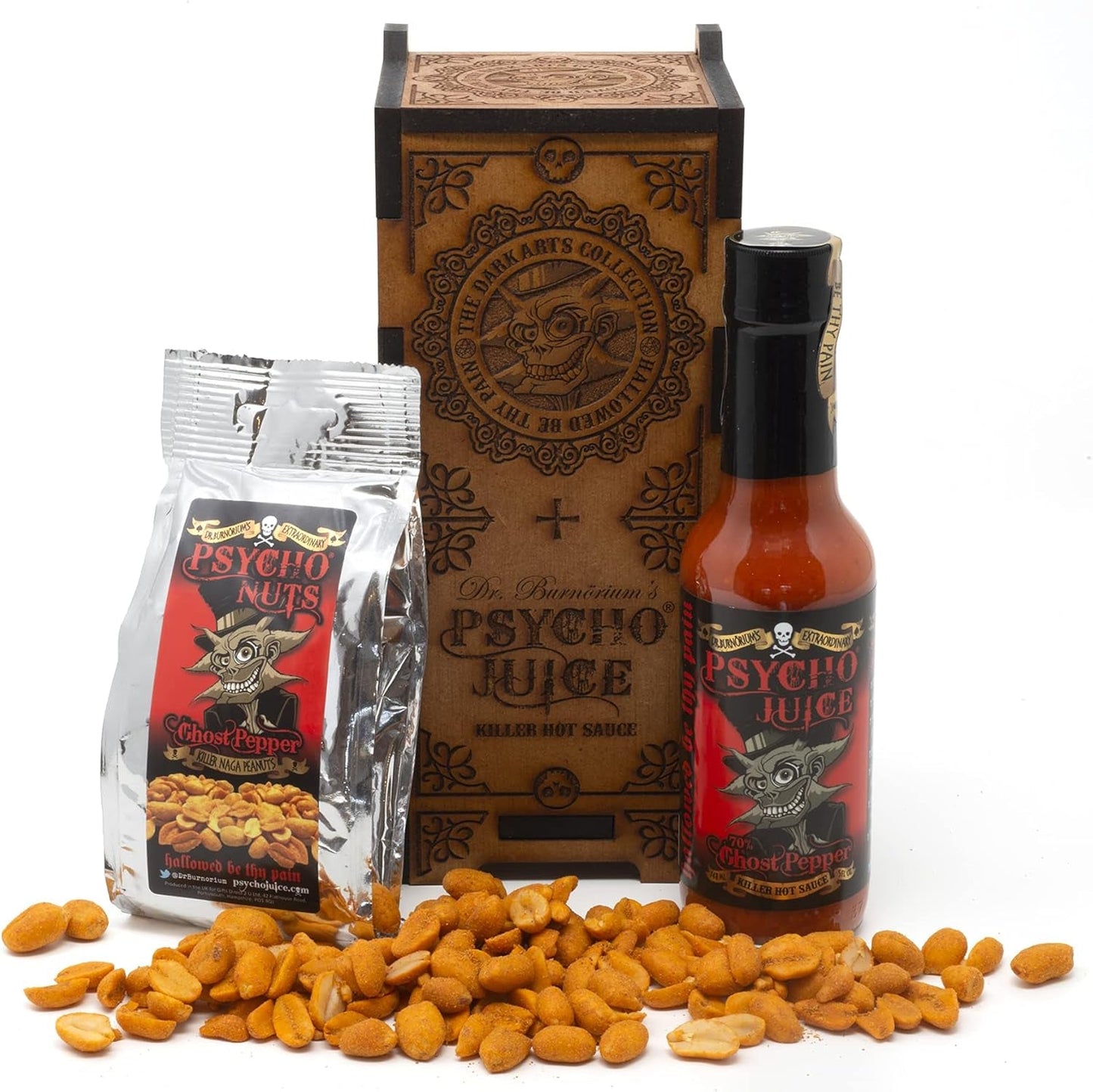 Spicy Delights Gift Set: Ghost Pepper Chilli Sauce & Psycho Nuts Combo - Nourishment Tapestry