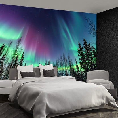 Starry Night Forest Wall Tapestry - Enhance Your Bedroom and Living Room Decor - Nourishment Tapestry