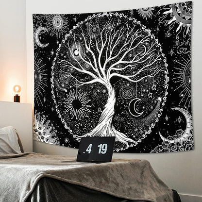 Starry Tree of Life Tapestry - Aesthetic Home Decor for Bedroom, Living Room, Dorm - Shop Now! - Nourishment Tapestry