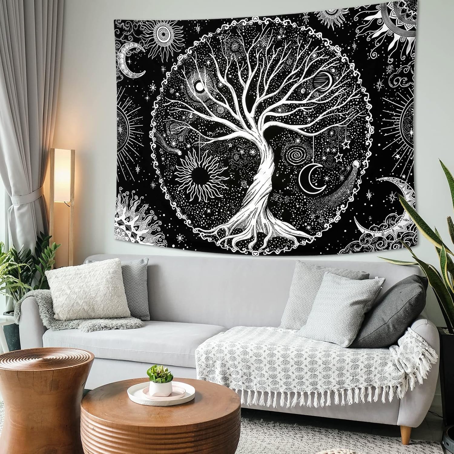 Starry Tree of Life Tapestry - Aesthetic Home Decor for Bedroom, Living Room, Dorm - Shop Now! - Nourishment Tapestry