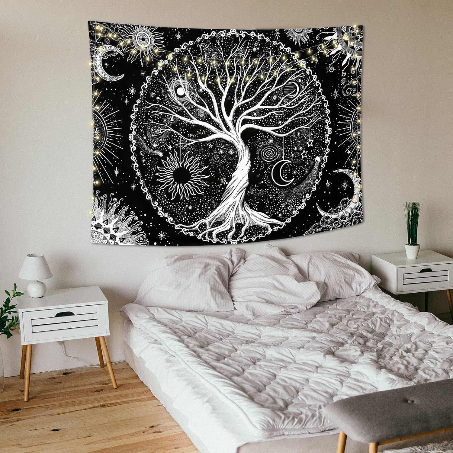 Starry Tree of Life Tapestry - Aesthetic Home Decor for Bedroom, Living Room, Dorm - Shop Now! - Nourishment Tapestry