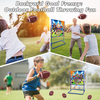 Throwing Target Game - American Football - Fun Outdoor Football Game for Kids and Teens - Ideal for Parties and Family Gatherings - Nourishment Tapestry