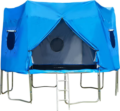 Trampoline Tent 12 - 15Ft: Fun Outdoor Cover for Kids - Wind and Sun Protection - Nourishment Tapestry