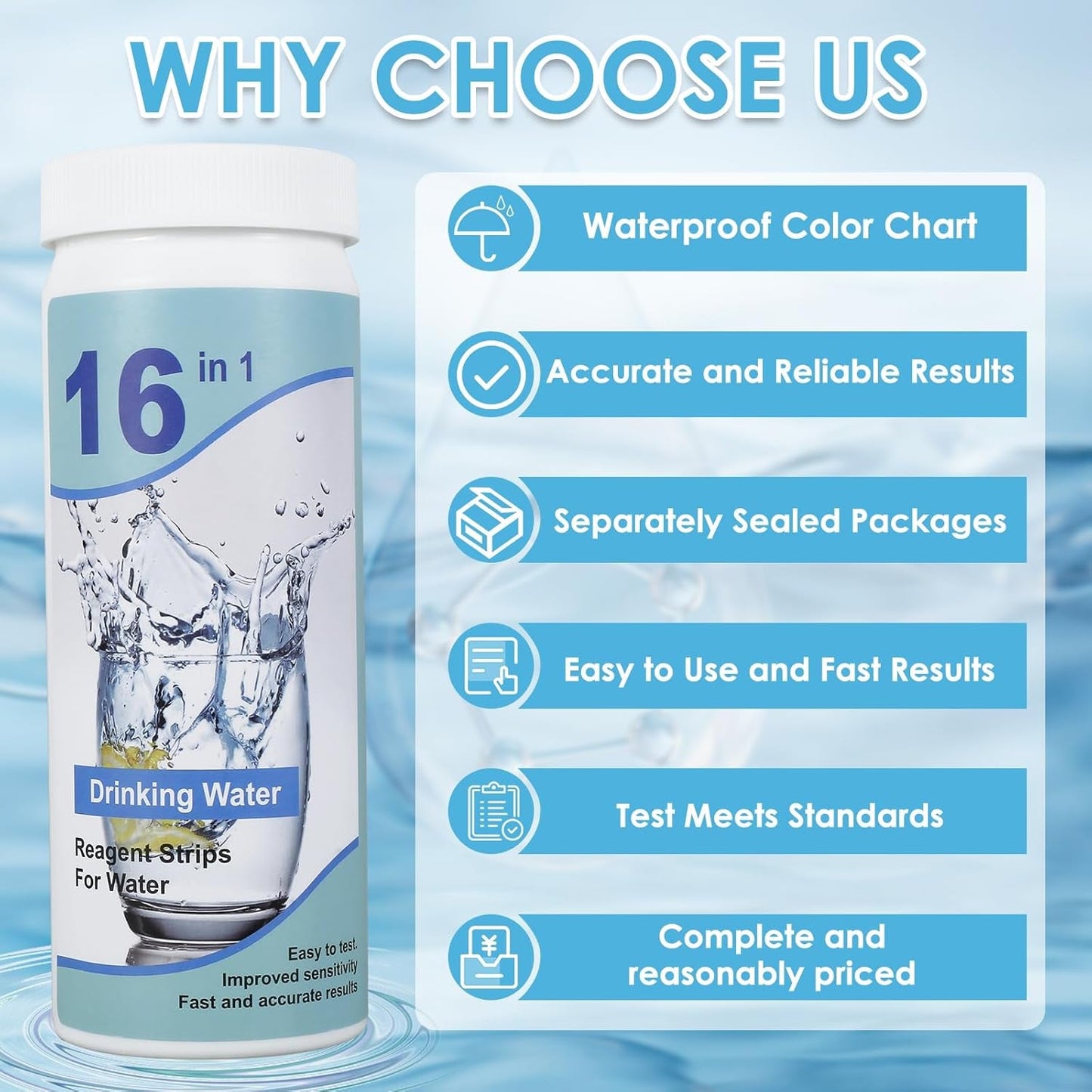 Ultimate 17 - in - 1 Water Testing Kit: Test Well and Tap Water Quality with 100 Strips - Nourishment Tapestry