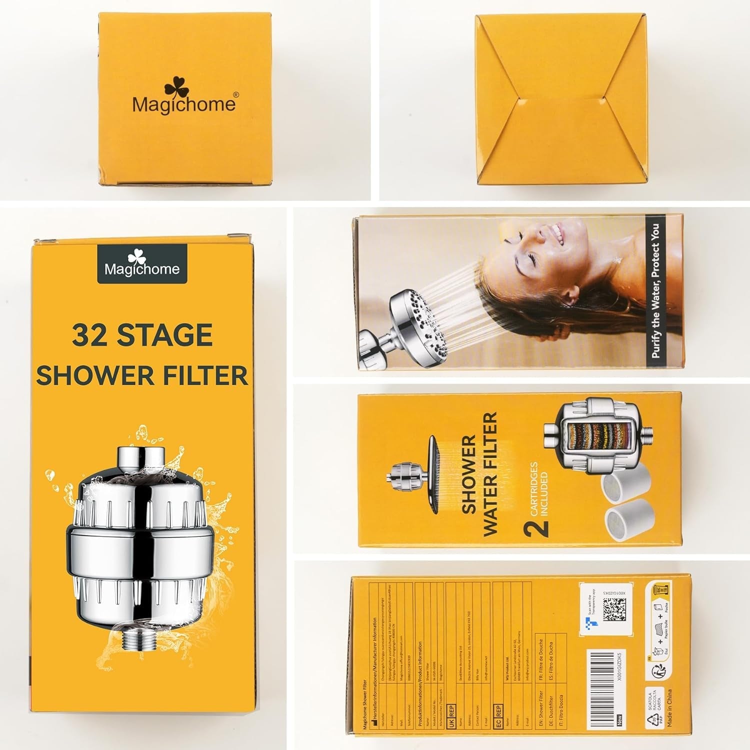Ultimate 32 - Stage Shower Filter: Eliminate Hard Water, Chlorine, and Impurities - Nourishment Tapestry