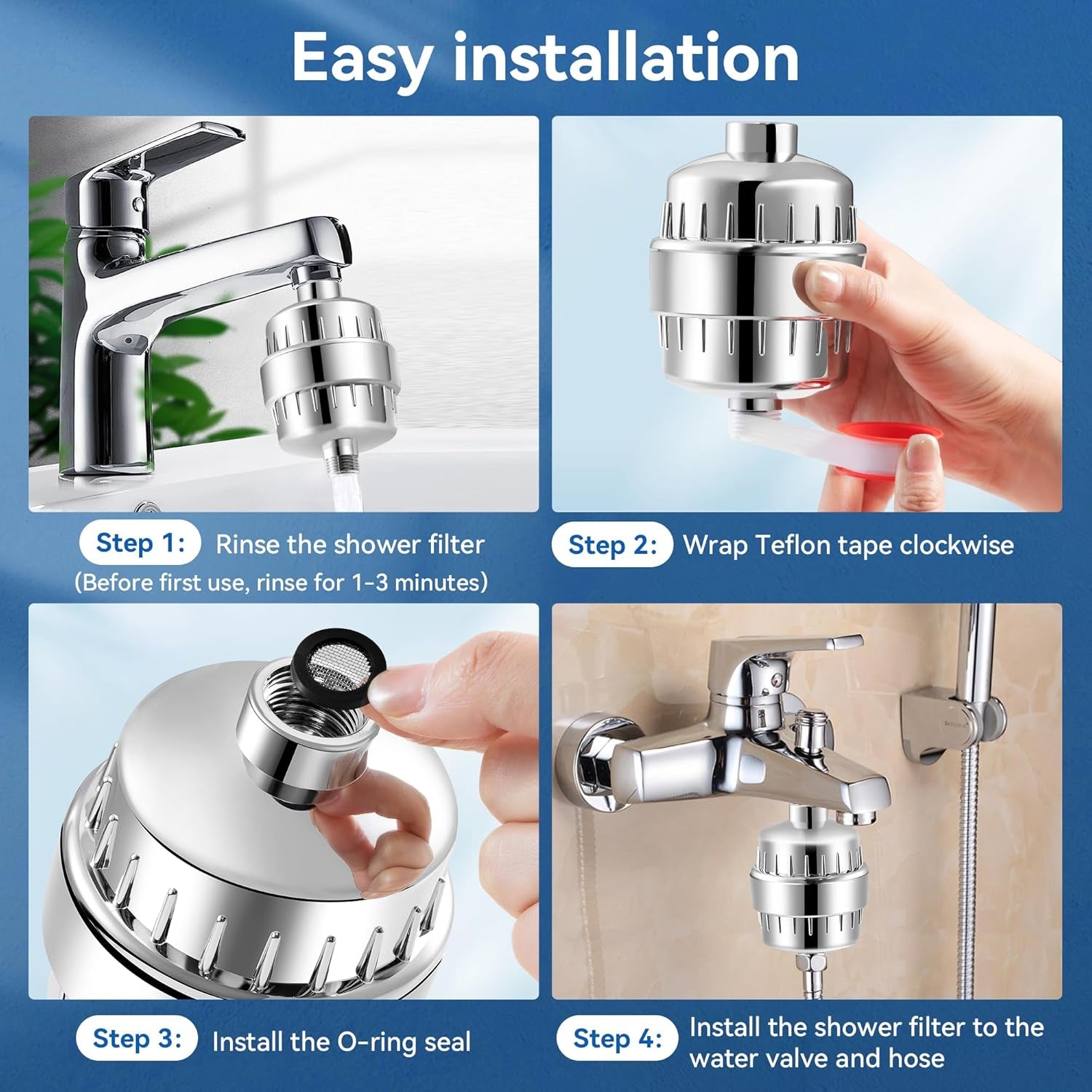 Ultimate 32 - Stage Shower Filter: Eliminate Hard Water, Chlorine, and Impurities - Nourishment Tapestry