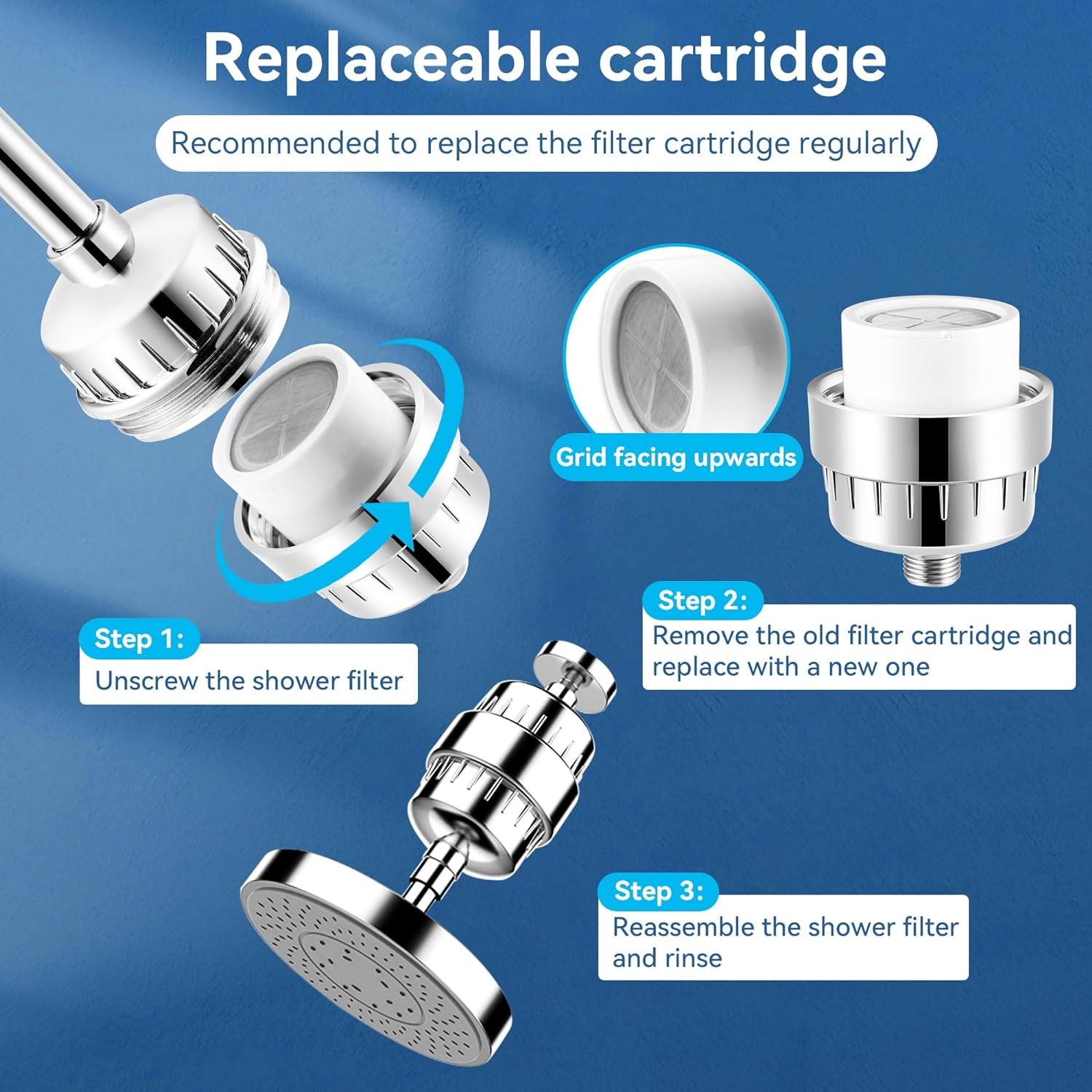 Ultimate 32 - Stage Shower Filter: Eliminate Hard Water, Chlorine, and Impurities - Nourishment Tapestry