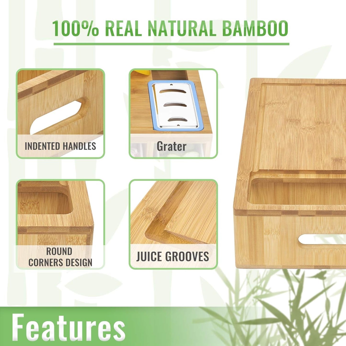 Ultimate Bamboo Cutting Board Set with 4 Graters & 4 Trays: Perfect Mother's Day Kitchen Gift - Nourishment Tapestry