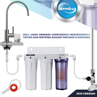 US31 3 - Stage Under Sink Water Filtration System - High Capacity, Newest Version - Nourishment Tapestry