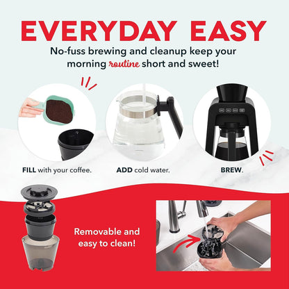 Vacupress™ Cold Brew Maker: Enjoy Instant Fresh Cold Brew Coffee in 40oz Glass Carafe - Nourishment Tapestry