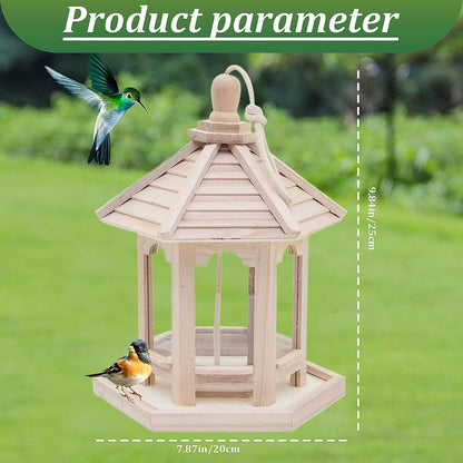 Waterproof Wooden Bird Feeder with Removable Roof - Perfect Gift for Bird Lovers - Nourishment Tapestry