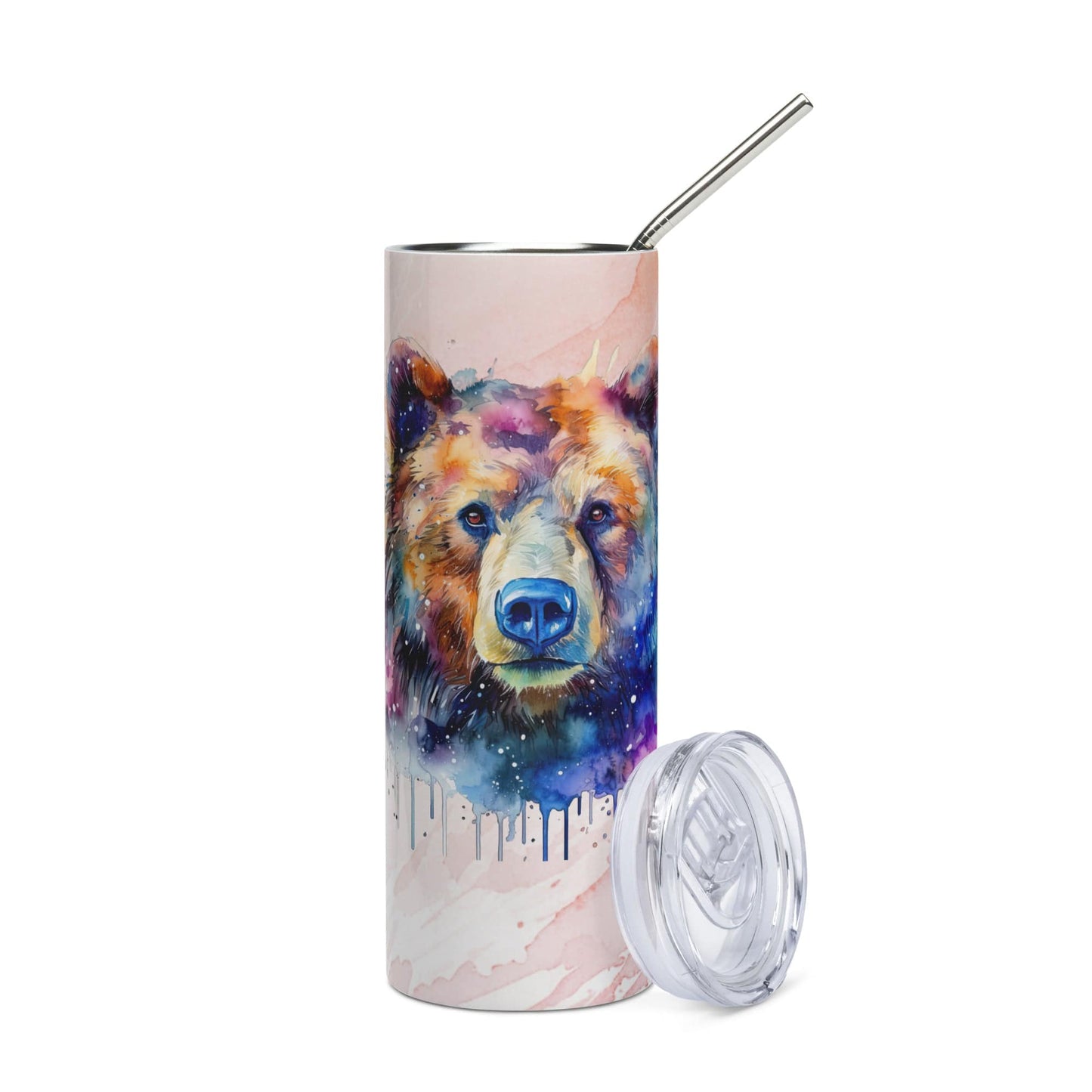 Wilderness Explorer 20oz Bear Tumbler: Insulated Steel Cup for Outdoor Adventure - Nourishment Tapestry